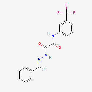 molecular formula C16H12F3N3O2 B3848380 2-(2-benzylidenehydrazino)-2-oxo-N-[3-(trifluoromethyl)phenyl]acetamide 