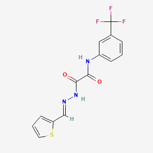 2-oxo-2-[2-(2-thienylmethylene)hydrazino]-N-[3-(trifluoromethyl)phenyl]acetamide
