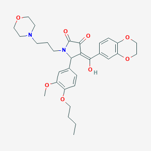 5-(4-butoxy-3-methoxyphenyl)-4-(2,3-dihydro-1,4-benzodioxin-6-ylcarbonyl)-3-hydroxy-1-[3-(4-morpholinyl)propyl]-1,5-dihydro-2H-pyrrol-2-one