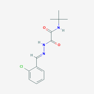 molecular formula C13H16ClN3O2 B3848413 N-(tert-butyl)-2-[2-(2-chlorobenzylidene)hydrazino]-2-oxoacetamide 