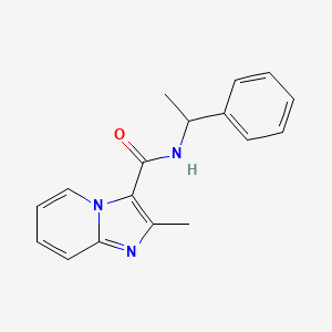 molecular formula C17H17N3O B3848423 2-methyl-N-(1-phenylethyl)imidazo[1,2-a]pyridine-3-carboxamide 