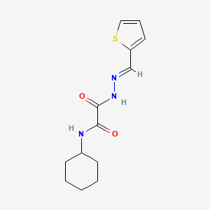 molecular formula C13H17N3O2S B3848426 N-cyclohexyl-2-oxo-2-[2-(2-thienylmethylene)hydrazino]acetamide 