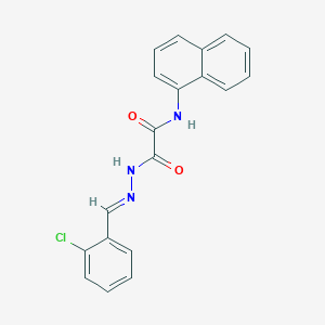 molecular formula C19H14ClN3O2 B3848453 2-[2-(2-chlorobenzylidene)hydrazino]-N-1-naphthyl-2-oxoacetamide 