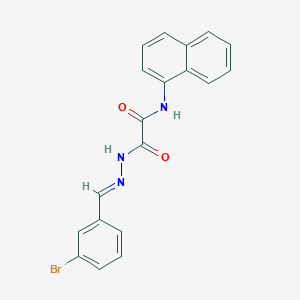 molecular formula C19H14BrN3O2 B3848460 2-[2-(3-bromobenzylidene)hydrazino]-N-1-naphthyl-2-oxoacetamide 