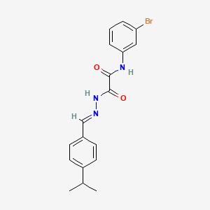 molecular formula C18H18BrN3O2 B3848468 N-(3-bromophenyl)-2-[2-(4-isopropylbenzylidene)hydrazino]-2-oxoacetamide 