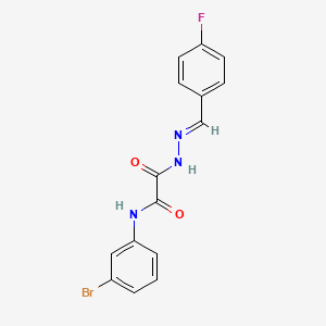 molecular formula C15H11BrFN3O2 B3848476 N-(3-bromophenyl)-2-[2-(4-fluorobenzylidene)hydrazino]-2-oxoacetamide 