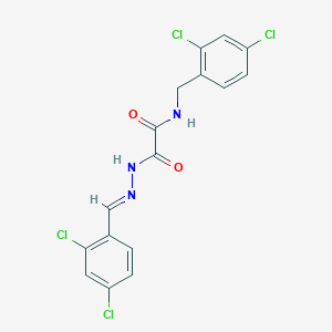 molecular formula C16H11Cl4N3O2 B3848492 N-(2,4-dichlorobenzyl)-2-[2-(2,4-dichlorobenzylidene)hydrazino]-2-oxoacetamide 