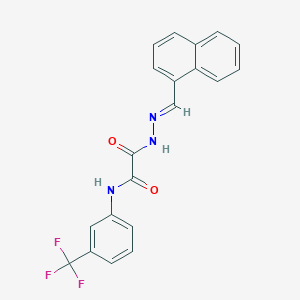 molecular formula C20H14F3N3O2 B3848497 2-[2-(1-naphthylmethylene)hydrazino]-2-oxo-N-[3-(trifluoromethyl)phenyl]acetamide 