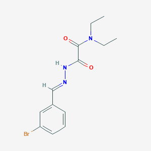 molecular formula C13H16BrN3O2 B3848504 2-[2-(3-bromobenzylidene)hydrazino]-N,N-diethyl-2-oxoacetamide 
