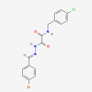 molecular formula C16H13BrClN3O2 B3848507 2-[2-(4-bromobenzylidene)hydrazino]-N-(4-chlorobenzyl)-2-oxoacetamide 