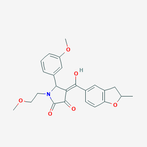 3-hydroxy-1-(2-methoxyethyl)-5-(3-methoxyphenyl)-4-[(2-methyl-2,3-dihydro-1-benzofuran-5-yl)carbonyl]-1,5-dihydro-2H-pyrrol-2-one