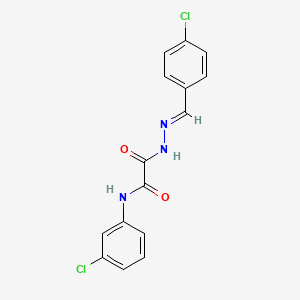molecular formula C15H11Cl2N3O2 B3848512 2-[2-(4-chlorobenzylidene)hydrazino]-N-(3-chlorophenyl)-2-oxoacetamide 