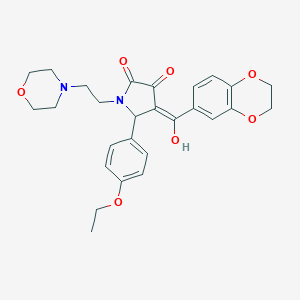 4-(2,3-dihydro-1,4-benzodioxin-6-ylcarbonyl)-5-(4-ethoxyphenyl)-3-hydroxy-1-[2-(4-morpholinyl)ethyl]-1,5-dihydro-2H-pyrrol-2-one