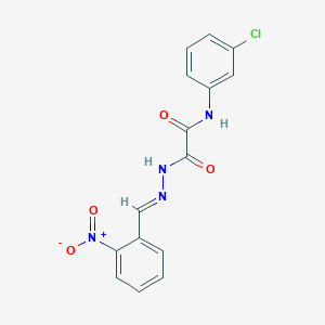 molecular formula C15H11ClN4O4 B3848536 N-(3-chlorophenyl)-2-[2-(2-nitrobenzylidene)hydrazino]-2-oxoacetamide 