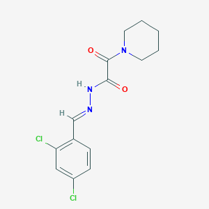 molecular formula C14H15Cl2N3O2 B3848548 N'-(2,4-dichlorobenzylidene)-2-oxo-2-(1-piperidinyl)acetohydrazide 
