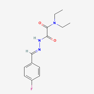 molecular formula C13H16FN3O2 B3848551 N,N-diethyl-2-[2-(4-fluorobenzylidene)hydrazino]-2-oxoacetamide 