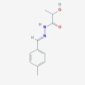 molecular formula C11H14N2O2 B3848559 2-hydroxy-N'-(4-methylbenzylidene)propanohydrazide 
