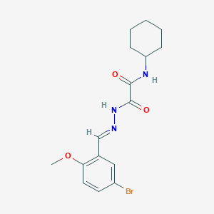 2-[2-(5-bromo-2-methoxybenzylidene)hydrazino]-N-cyclohexyl-2-oxoacetamide