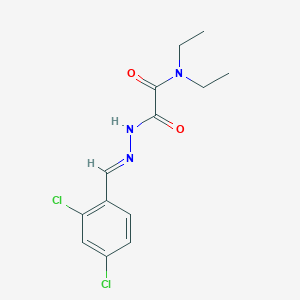 molecular formula C13H15Cl2N3O2 B3848580 2-[2-(2,4-dichlorobenzylidene)hydrazino]-N,N-diethyl-2-oxoacetamide 