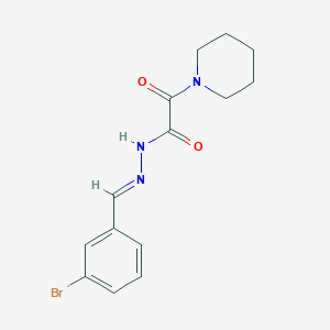 molecular formula C14H16BrN3O2 B3848585 N'-(3-bromobenzylidene)-2-oxo-2-(1-piperidinyl)acetohydrazide 