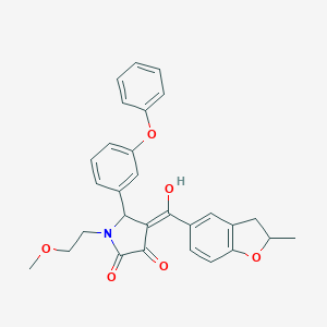 3-hydroxy-1-(2-methoxyethyl)-4-[(2-methyl-2,3-dihydro-1-benzofuran-5-yl)carbonyl]-5-(3-phenoxyphenyl)-1,5-dihydro-2H-pyrrol-2-one