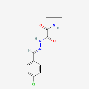 molecular formula C13H16ClN3O2 B3848604 N-(tert-butyl)-2-[2-(4-chlorobenzylidene)hydrazino]-2-oxoacetamide 