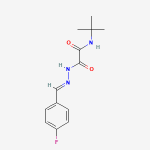 N-(tert-butyl)-2-[2-(4-fluorobenzylidene)hydrazino]-2-oxoacetamide
