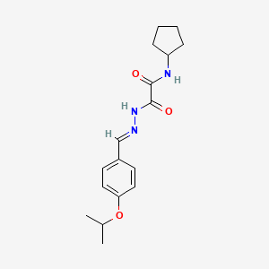 molecular formula C17H23N3O3 B3848645 N-cyclopentyl-2-[2-(4-isopropoxybenzylidene)hydrazino]-2-oxoacetamide 