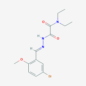 molecular formula C14H18BrN3O3 B3848651 2-[2-(5-bromo-2-methoxybenzylidene)hydrazino]-N,N-diethyl-2-oxoacetamide 