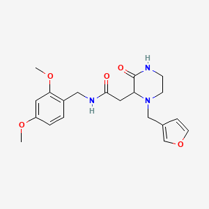 molecular formula C20H25N3O5 B3848655 N-(2,4-dimethoxybenzyl)-2-[1-(3-furylmethyl)-3-oxo-2-piperazinyl]acetamide 
