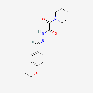 molecular formula C17H23N3O3 B3848660 N'-(4-isopropoxybenzylidene)-2-oxo-2-(1-piperidinyl)acetohydrazide 