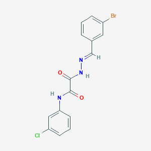2-[2-(3-bromobenzylidene)hydrazino]-N-(3-chlorophenyl)-2-oxoacetamide
