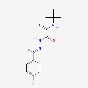 molecular formula C13H16BrN3O2 B3848676 2-[2-(4-bromobenzylidene)hydrazino]-N-(tert-butyl)-2-oxoacetamide 
