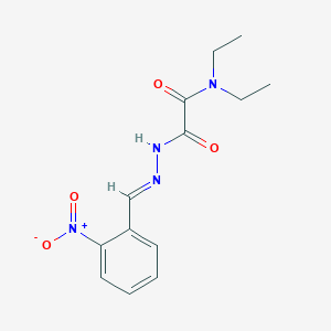 molecular formula C13H16N4O4 B3848693 N,N-diethyl-2-[2-(2-nitrobenzylidene)hydrazino]-2-oxoacetamide 