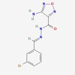 molecular formula C10H8BrN5O2 B3848697 4-amino-N'-(3-bromobenzylidene)-1,2,5-oxadiazole-3-carbohydrazide 