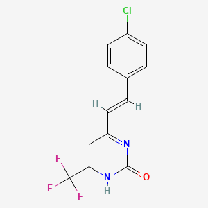 4-[2-(4-chlorophenyl)vinyl]-6-(trifluoromethyl)-2(1H)-pyrimidinone