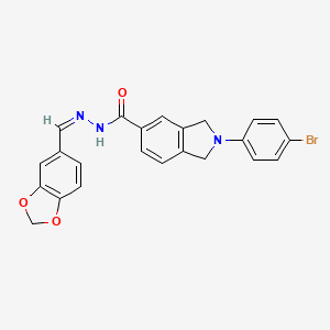 N'-(1,3-benzodioxol-5-ylmethylene)-2-(4-bromophenyl)-5-isoindolinecarbohydrazide
