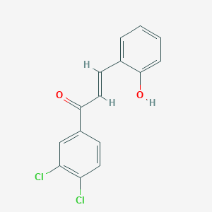 molecular formula C15H10Cl2O2 B3848743 1-(3,4-dichlorophenyl)-3-(2-hydroxyphenyl)-2-propen-1-one 
