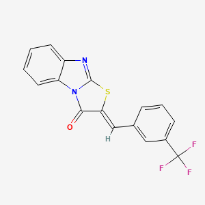 molecular formula C17H9F3N2OS B3848754 2-[3-(trifluoromethyl)benzylidene][1,3]thiazolo[3,2-a]benzimidazol-3(2H)-one 