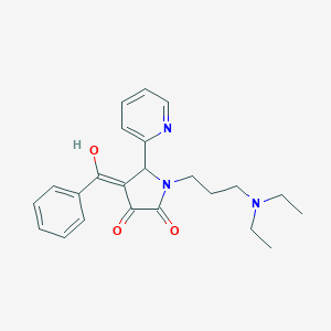 molecular formula C23H27N3O3 B384876 4-benzoyl-1-(3-(diethylamino)propyl)-3-hydroxy-5-(pyridin-2-yl)-1H-pyrrol-2(5H)-one CAS No. 618878-32-3
