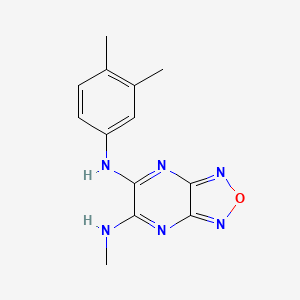 molecular formula C13H14N6O B3848770 N-(3,4-dimethylphenyl)-N'-methyl[1,2,5]oxadiazolo[3,4-b]pyrazine-5,6-diamine 