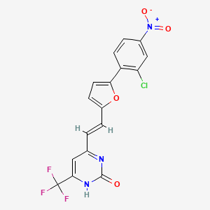 molecular formula C17H9ClF3N3O4 B3848781 6-{2-[5-(2-chloro-4-nitrophenyl)-2-furyl]vinyl}-4-(trifluoromethyl)-2(1H)-pyrimidinone CAS No. 5380-68-7