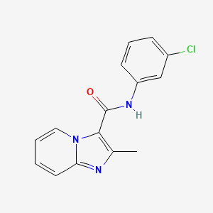 molecular formula C15H12ClN3O B3848798 N-(3-chlorophenyl)-2-methylimidazo[1,2-a]pyridine-3-carboxamide 