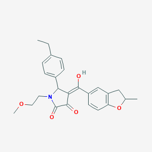 5-(4-ethylphenyl)-3-hydroxy-1-(2-methoxyethyl)-4-[(2-methyl-2,3-dihydro-1-benzofuran-5-yl)carbonyl]-1,5-dihydro-2H-pyrrol-2-one