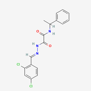 molecular formula C17H15Cl2N3O2 B3848830 2-[2-(2,4-dichlorobenzylidene)hydrazino]-2-oxo-N-(1-phenylethyl)acetamide 