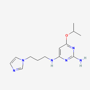 molecular formula C13H20N6O B3848847 N~4~-[3-(1H-imidazol-1-yl)propyl]-6-isopropoxypyrimidine-2,4-diamine 