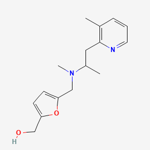 molecular formula C16H22N2O2 B3848879 [5-({methyl[1-methyl-2-(3-methylpyridin-2-yl)ethyl]amino}methyl)-2-furyl]methanol 
