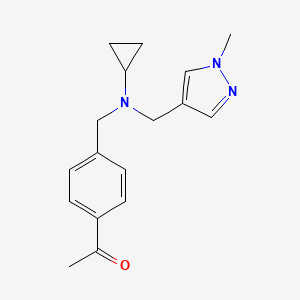 molecular formula C17H21N3O B3848887 1-[4-({cyclopropyl[(1-methyl-1H-pyrazol-4-yl)methyl]amino}methyl)phenyl]ethanone 