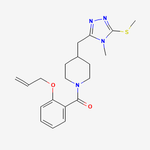 molecular formula C20H26N4O2S B3848891 1-[2-(allyloxy)benzoyl]-4-{[4-methyl-5-(methylthio)-4H-1,2,4-triazol-3-yl]methyl}piperidine 