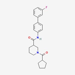 molecular formula C24H27FN2O2 B3848936 1-(cyclopentylcarbonyl)-N-(3'-fluoro-4-biphenylyl)-3-piperidinecarboxamide 